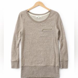 Loft Oatmeal medium pull over with zip pocket